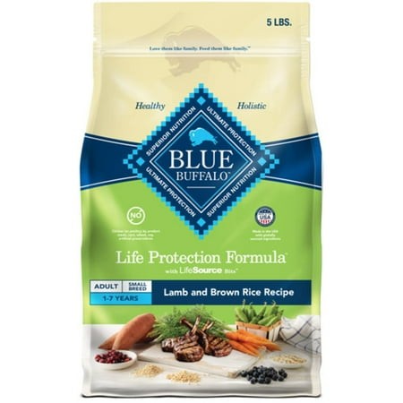 Blue Buffalo Life Protection YPF5 Formula Adult Small Breed Dry Dog Food  Supports High Energy Needs  Made with Natural Ingredients  Lamb & Brown Rice