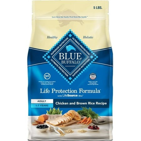 Blue Buffalo Life Protection Formula Adult Dry Dog Food  Helps Build and Maintain Strong Muscles  Made with Natural Ingredients  Chicken & Brown Rice 