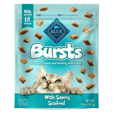 Blue Buffalo Burst Cat Treats Seafood 5 Oz (Pack of 6)