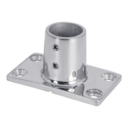 White Water 6858S Marine 316 Stainless Steel Heavy Duty 90 Degree Rectangular Hand/Grab Rail Base Fitting for 1” Tube OD