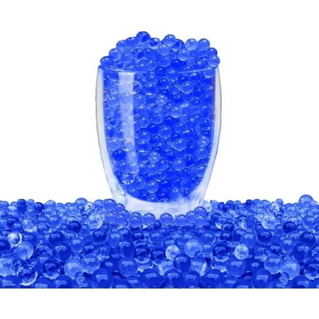 VIGOR PATH 50 000 Small Water Gel Beads - Floating Pearls - Water Absorbent Beads Decorative Vase Fillers for Weddings  Floating Candle & Parties (Blu