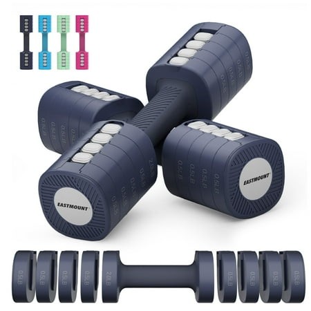 east mount adjustable weight dumbbells set of 2 4 in 1 hand weights for women 2lb/3lb/4lb/5lb/6lb dumbbell weights set for home gym workout