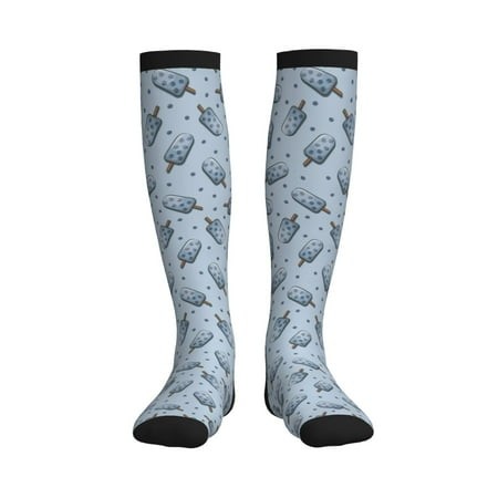 Qekee Cute Ice Cream Compression Socks the Ultimate Choice for Both Women and Men Seeking Premium Foot Care During Athletic Sports  and Everyday Wear