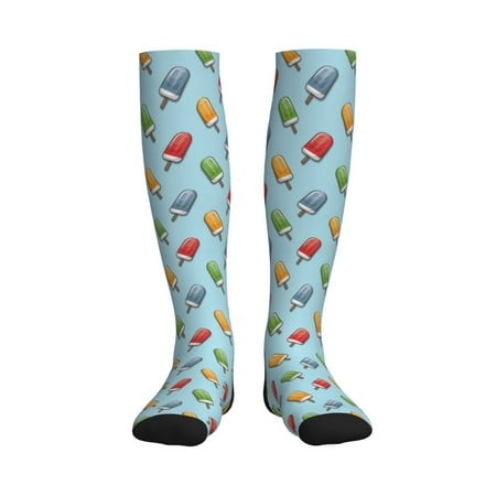 Qekee Modern Ice Cream Compression Socks the Ultimate Choice for Both Women and Men Seeking Premium Foot Care During Athletic Sports  and Everyday Wea
