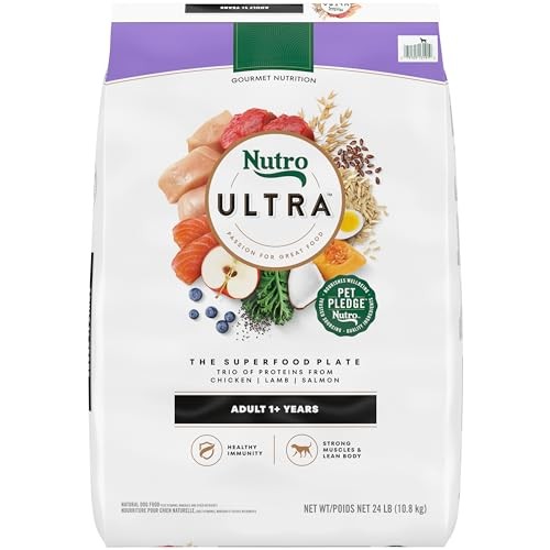 Nutro Ultra Adult Dry Dog Food with a Trio of Proteins from Chicken, Lamb and Salmon, 24 Lb Bag