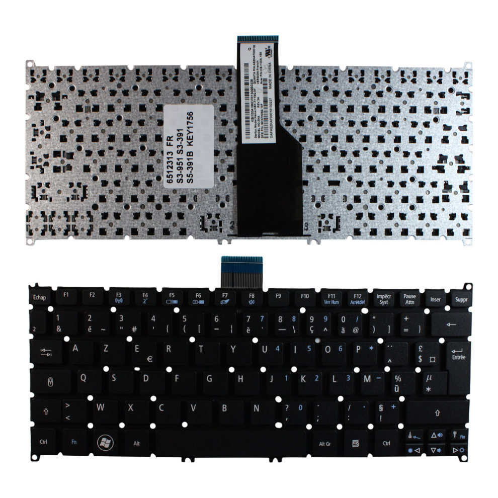 Acer Aspire One AO756-4890 Black French Layout Replacement Laptop Keyboard