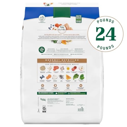 Nutro Ultra Adult Large Breed Dry Dog Food, Chicken, Lamb and Salmon Protein Trio, 24 Lb Bag thumbnail