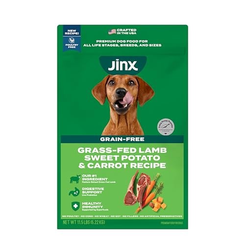 Jinx Lamb  Sweet Potato  & Carrot Dry Dog Food  Grain Free  11.5lb. Bag