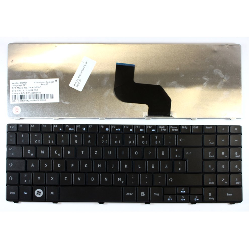 Acer Aspire 5517-5796 Black German Layout Replacement Laptop Keyboard