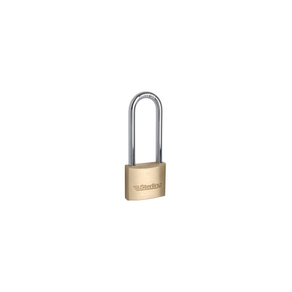 Sterling BPL242 40mm Double Locking Brass Padlock with Long Shackle