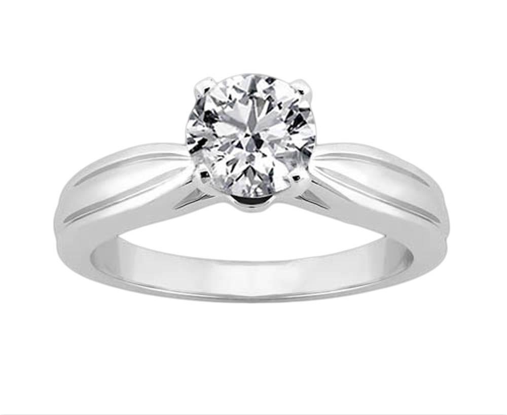6051 2.5 CT Diamond Solitaire Wedding Ring - White Gold