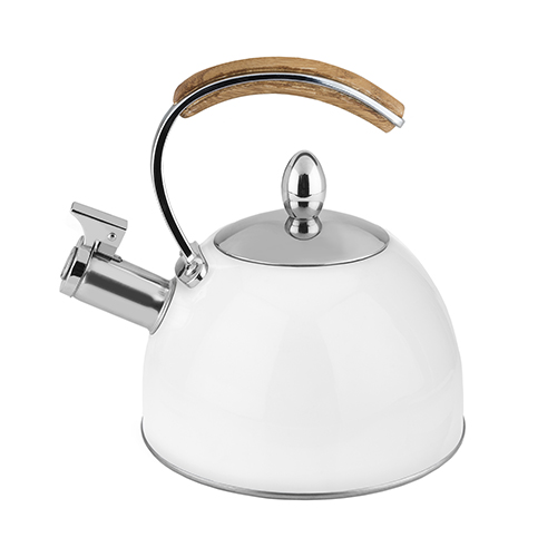 Pinky up Presley Tea Kettle  Stovetop Whistling Kettle  70 Oz  White