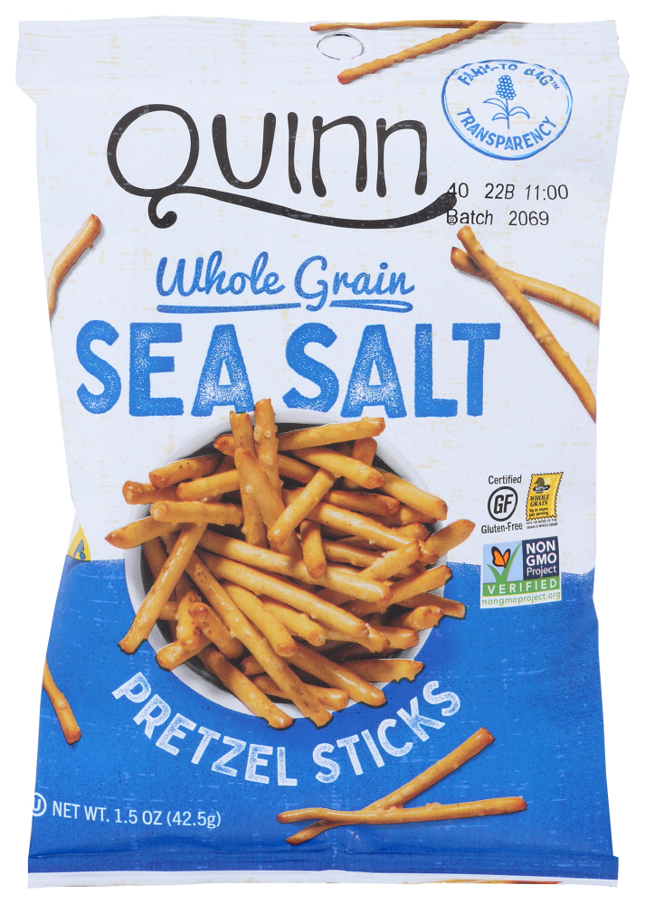 Quinn Popcorn, Pretzel Sticks Sea Salt, 1.5 Ounce