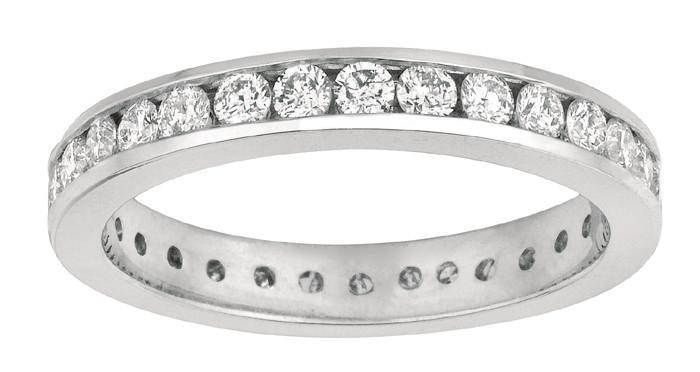 Harry Chad Enterprises 9303 1.50 CT 14K White Gold Round Brilliant Diamond Channel Set Eternity Band
