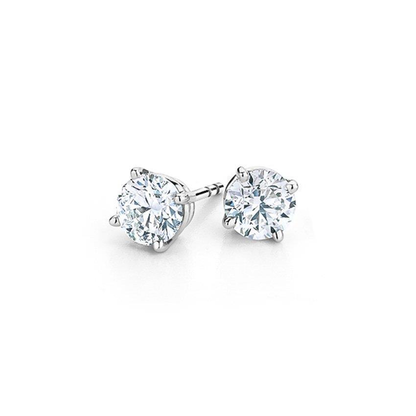 23111 1.50 CT F VS1 Prong Set Diamonds Women Studs Earrings - 14K Gold