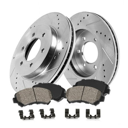 Callahan Brake Parts Kit for Buick Enclave 08-17 Chevrolet Traverse 09-17 GMC Acadia 07-16 GMC Acadia Limited 2017 Saturn Outlook 07-10 Front Drilled 