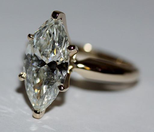 5796 3.5 CT Big Marquise Diamond Solitaire Wedding Ring