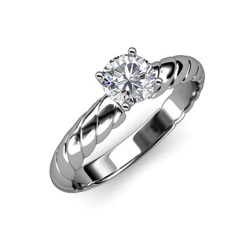 24791 2 CT White Gold Round Brilliant Cut Diamond Engagement Ring