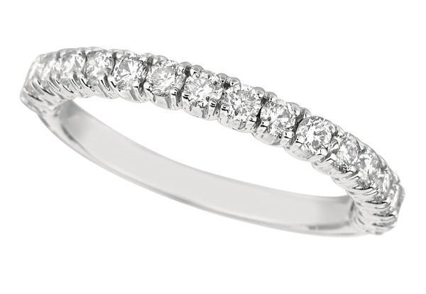 Harry Chad Enterprises 6781 0.75 CT 14K Pave Setting Round Diamond Anniversary Stack Band Ring - White Gold