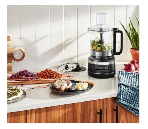 KitchenAid 9-Cup Food Processor Plus Julienne Disc Slice Shred Chop Stir Whipping Dough Blade Black Matte thumbnail