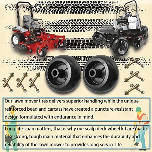 Yue （6） for Exmark Mower Anti Scalp Deck Wheel+KIT 103-3168 103-7263 103-4051 thumbnail