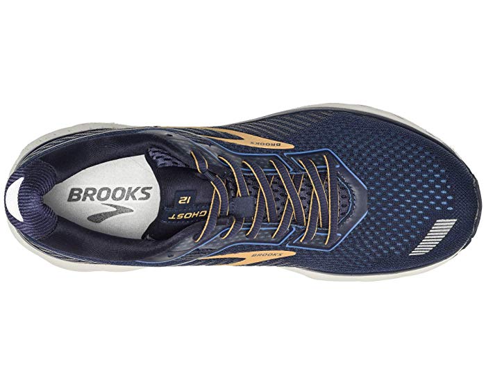 Men's Brooks Ghost 12 Running Shoe, Size: 11 4E, Navy/Deep Water/Gold thumbnail