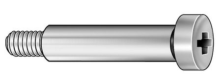 Precision Shoulder Screw, #8-32 Thr Sz, 3/16 in Thr Lg, 1 in Shoulder Lg, 18-8 Stainless Steel