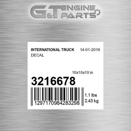 321-6678 DECAL Fits INTERNATIONAL TRUCK (New OEM)
