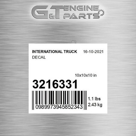 321-6331 DECAL Fits INTERNATIONAL TRUCK (New OEM)