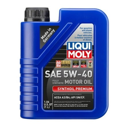 1 Lt/QT Motor/Engine Oil SYNTHOIL Premium SAE 5W-40 LIQUI MOLY Full Synthetic MPN #2040