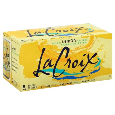 LaCroix Sparkling Water Lemon - 8pk/12 Fl Oz Cans thumbnail
