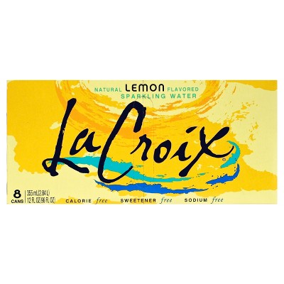 LaCroix Sparkling Water Lemon - 8pk/12 Fl Oz Cans thumbnail