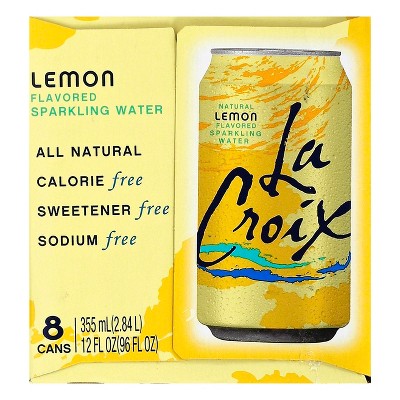 LaCroix Sparkling Water Lemon - 8pk/12 Fl Oz Cans thumbnail