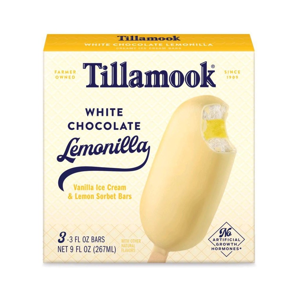 Tillamook White Chocolate Lemonilla Ice Cream & Shorbet Bars - 3pk