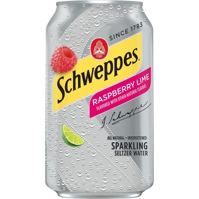 Schweppes Raspberry Lime Sparkling Seltzer Water - 12pk/12 Fl Oz Cans thumbnail
