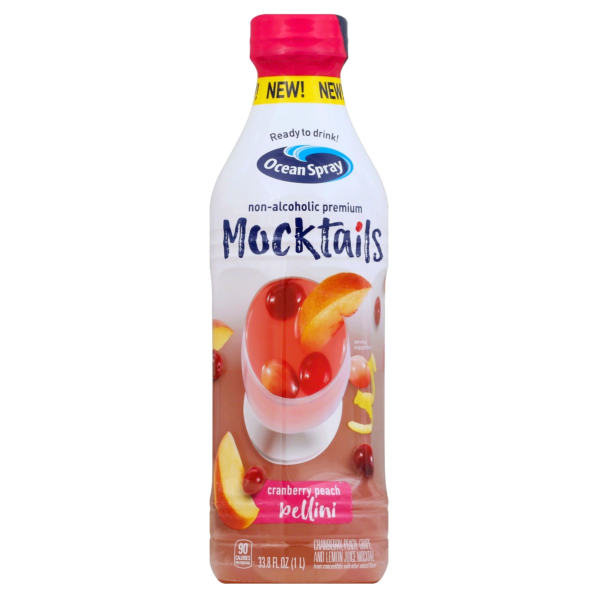 Ocean Spray Cranberry Peach Bellini Mocktails - 33.8 Fl Oz Bottle thumbnail