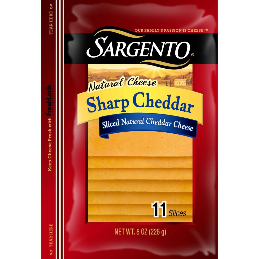 Sargento Natural Sharp Cheddar Deli Style Sliced Cheese - 8oz
