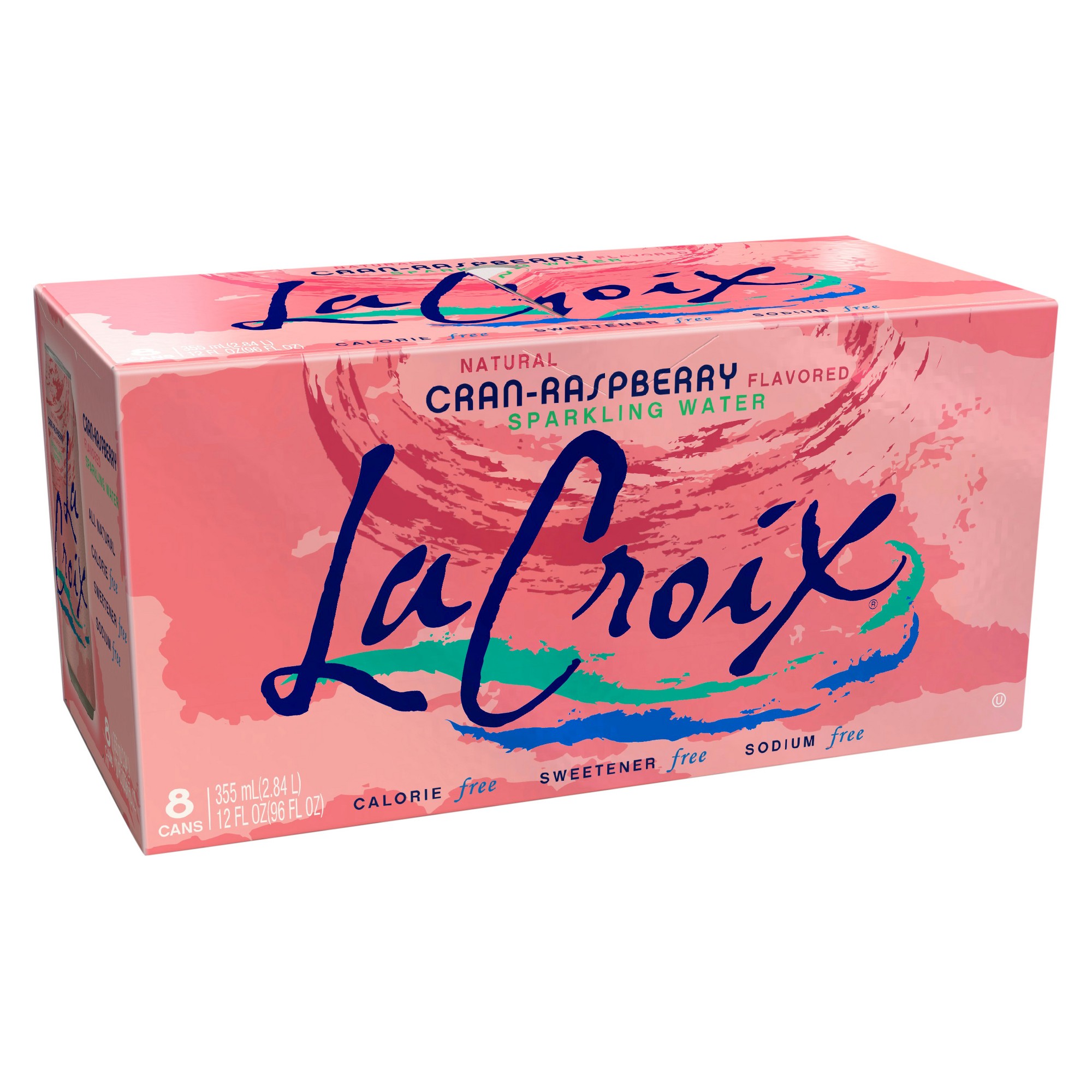LaCroix Cran-Raspberry Sparkling Water - 8pk/12 Fl Oz Cans thumbnail