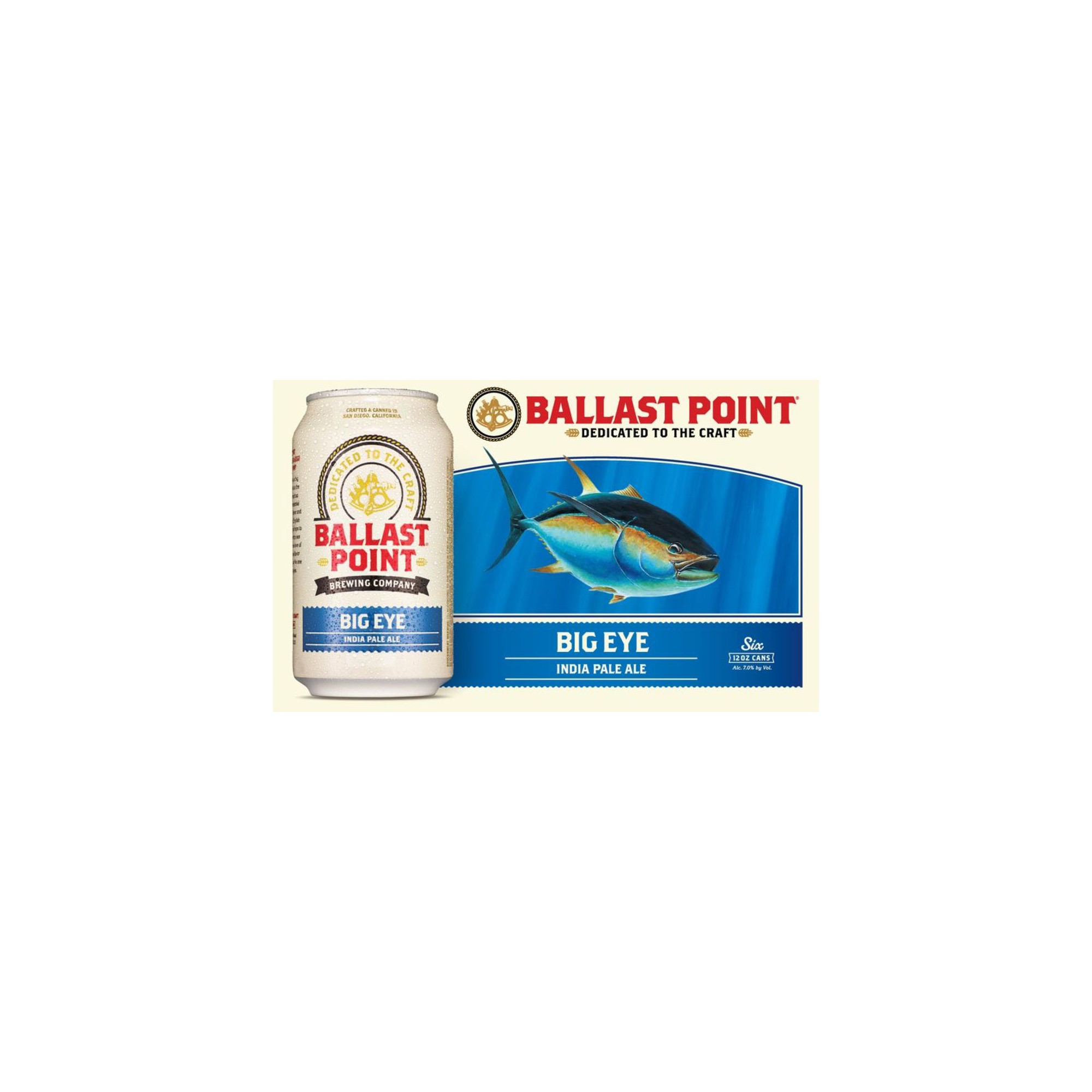 Ballast Point Big Eye IPA Craft Beer, 6 Pk 12 Fl Oz Bottles, 7.0% ABV thumbnail