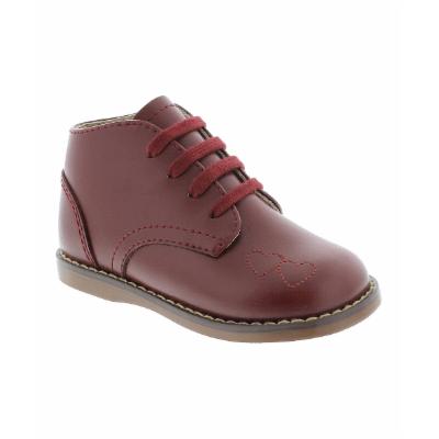 FootMates Girls' Casual Boots BURGUNDY - Burgundy Tammy Leather Dress Shoe - Girls