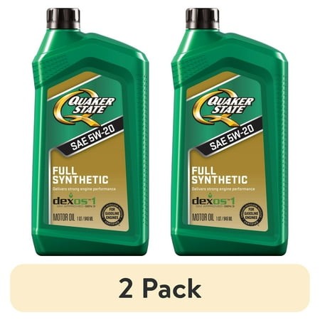 (2 Pack) Quaker State Full Synthetic 5W-20 Motor Oil  1 Quart