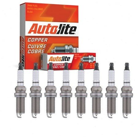8 Pc Autolite 5325 Copper Core Spark Plugs for 446 5018 6076 Ignition Wire Secondary