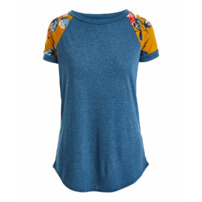 Cool Melon Women's Tee Shirts Two - Teal & Red Floral Raglan Tee - Women & Plus