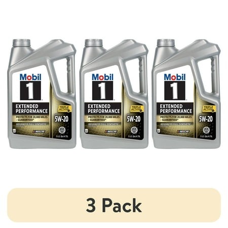 (3 Pack) Mobil 1 Extended Performance Full Synthetic Motor Oil 5W-20  5 Quart