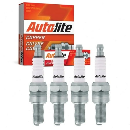 4 Pc Autolite 4303 Copper Core Spark Plugs for 1275 3119 654 W8E Ignition Wire Secondary