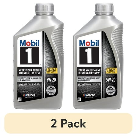 (2 Pack) Mobil 1 Advanced Full Synthetic Motor Oil 5W-20  1 Quart