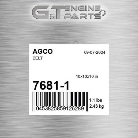 7681-1 BELT Fits AGCO (New OEM)