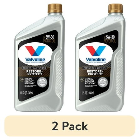 (2 Pack) Valvoline Restore & Protect Full Synthetic 5W-30 Motor Oil 1 QT