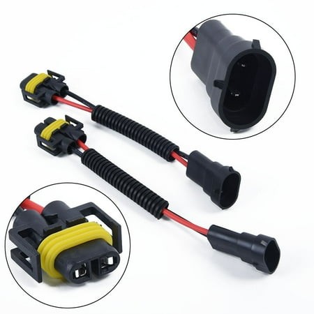 Coconut Ok 1 Pair 2554 H11 Male-Female Conversion Line H11/H8/H9 Car Light Lamp Holder Adapter Car Headlight Modification Wiring Harness