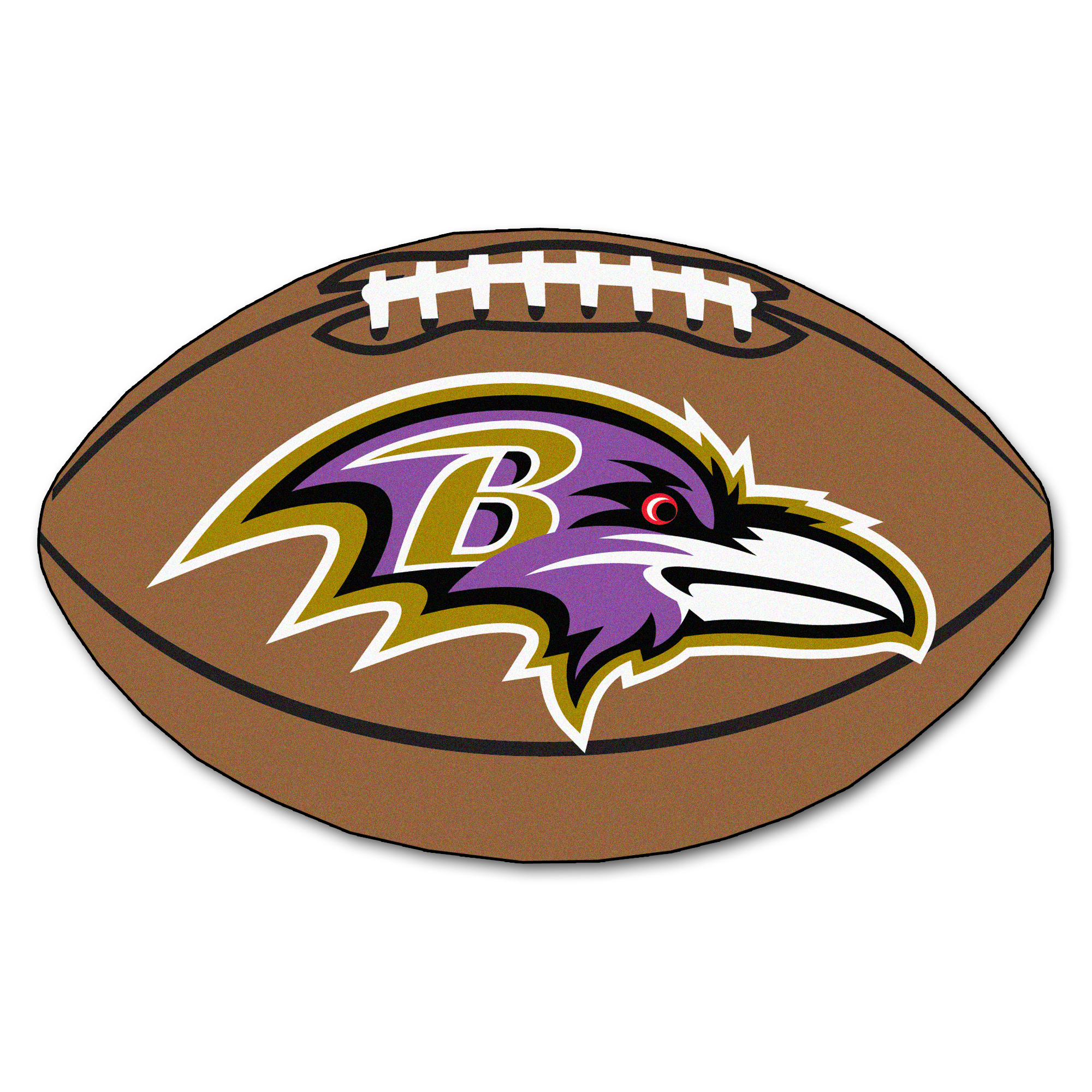 NFL Baltimore Ravens Photorealistic 20.5 in. X 32.5 in Football Mat